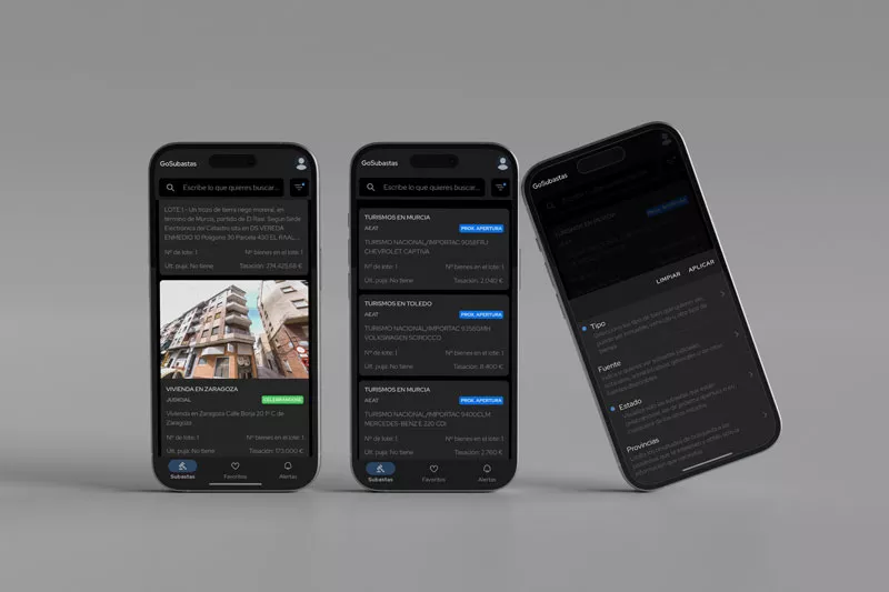 Squareetlabs - Por fin un aplicación móvil para estar al tanto de las subastas públicas Image